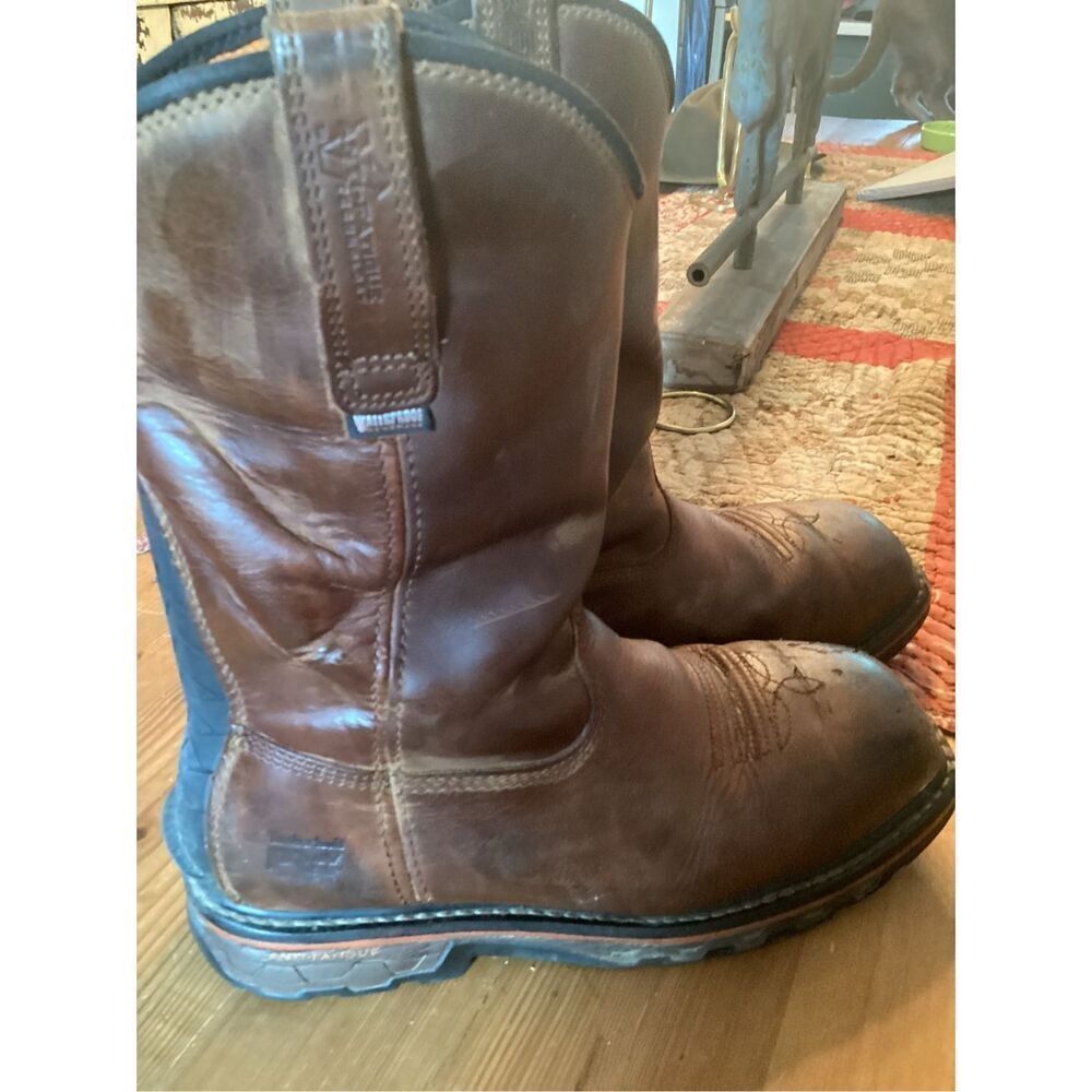 Timberland Pro True Grit pull On Work Boot Sz 9 Composite Toe View 4